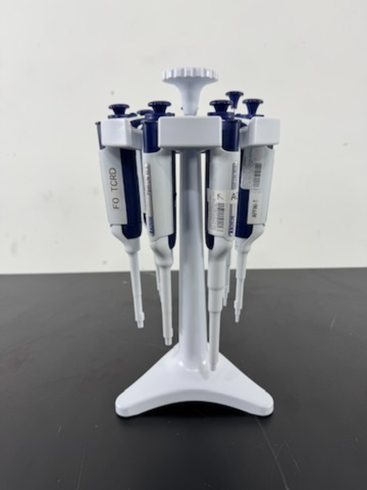 Image of Rainin Pipet-Lite XLS Single Channel Pipettes w/Stand - Quantity 7
